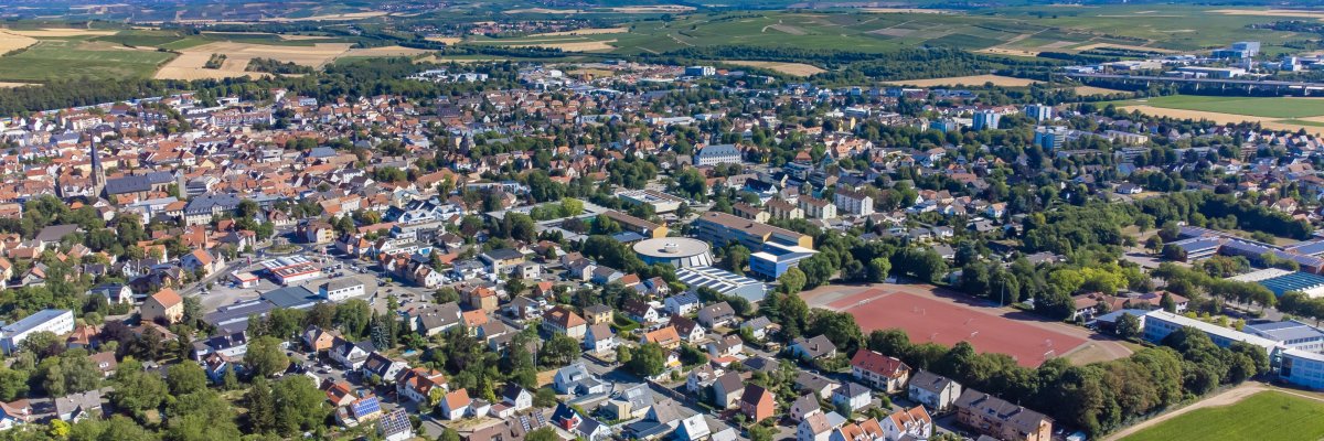 Alzey aus der Vogelperspektive