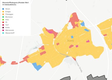 Brennstoffkategorie in Alzey mit Farben dargestellt
