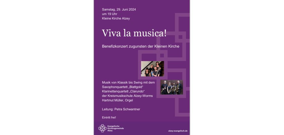 Plakat für Konzert in der Kleinen Kirche am 29.06.2024