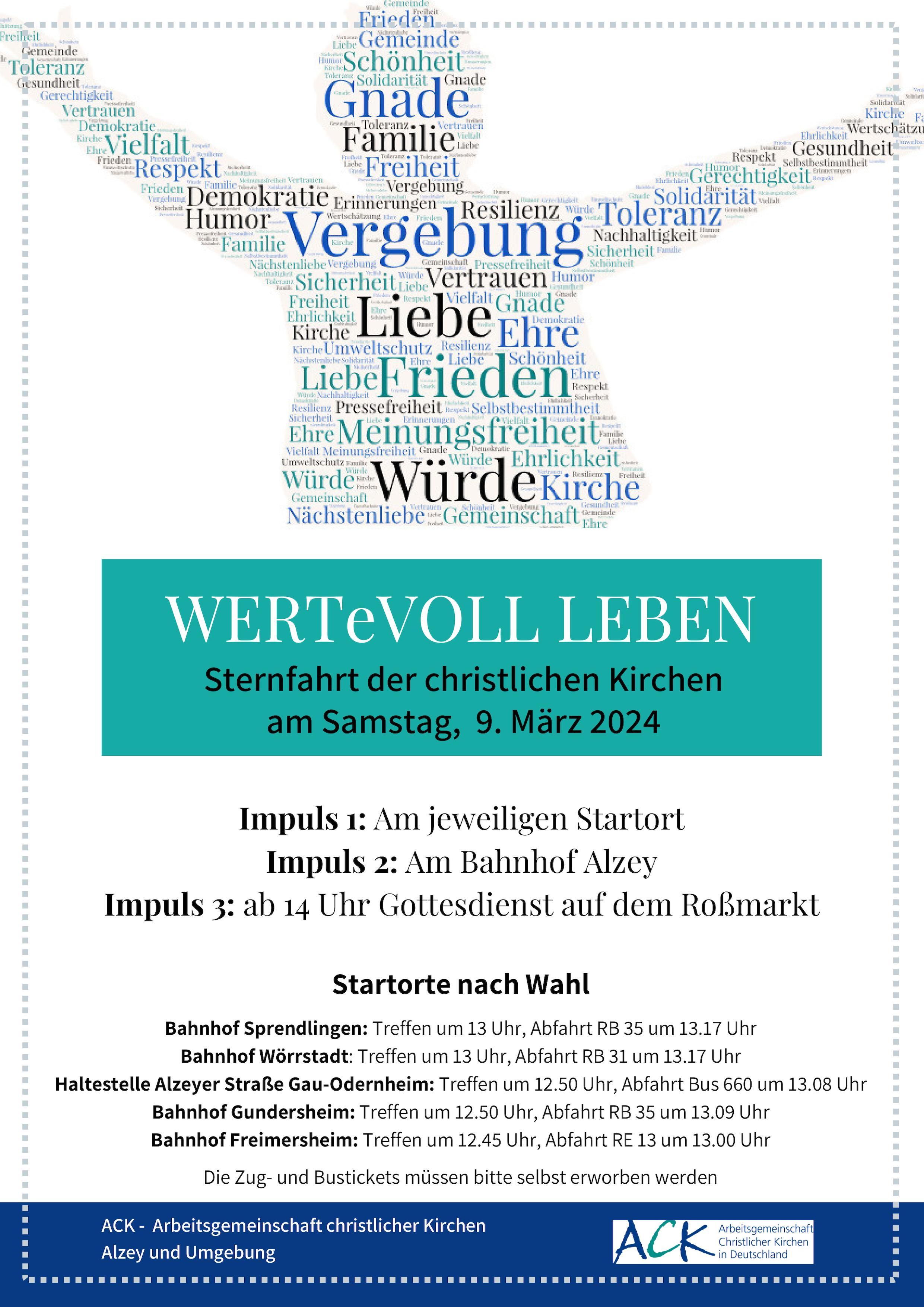 Plakat für die Veranstaltung: Wertevoll leben