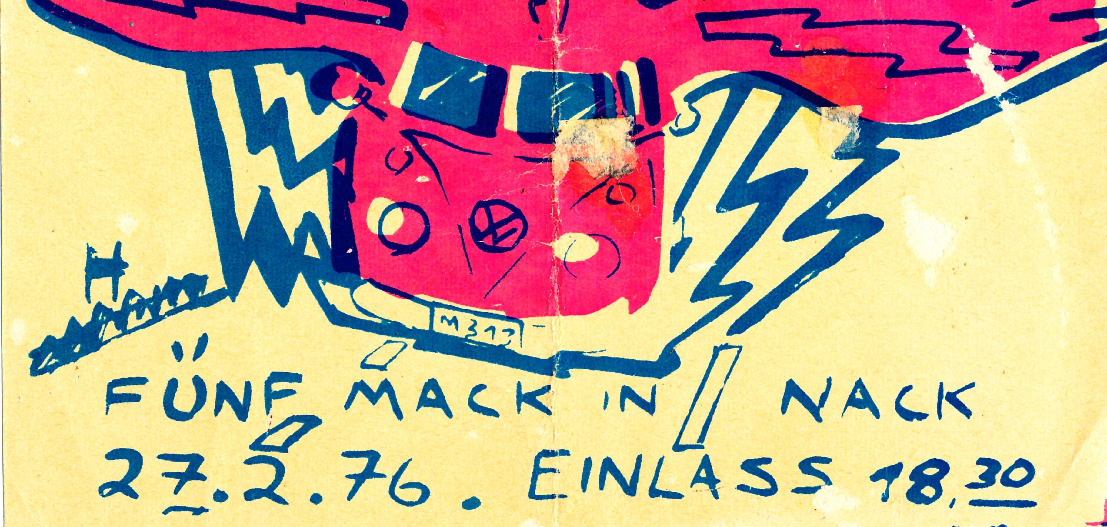 Konzertticket der alternativen Gruppe Embryo