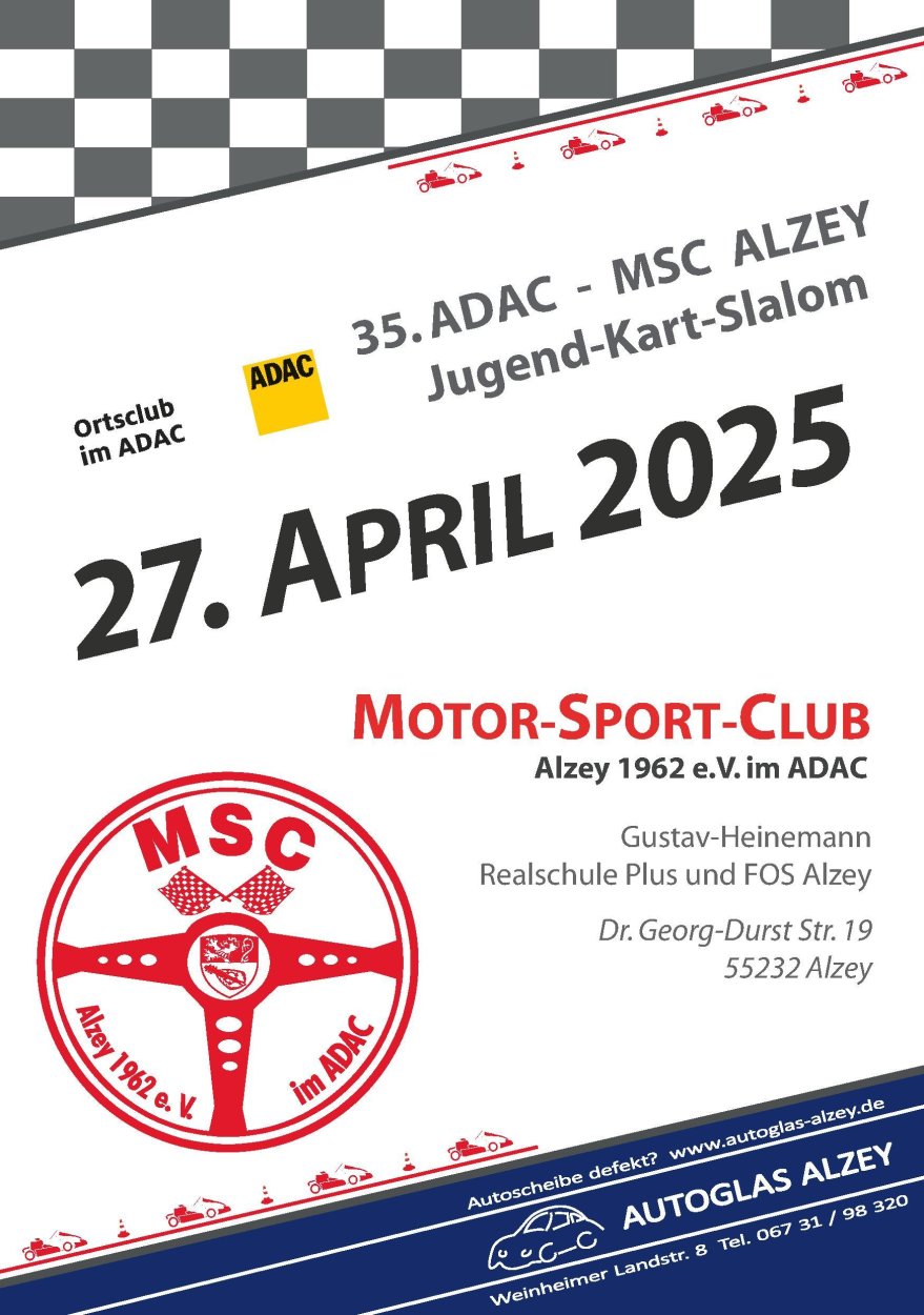 Plakat MSC Alzey Jugend-Kart-Slalom