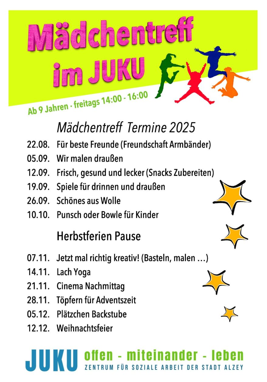 Flyer Juku Mädchentreff