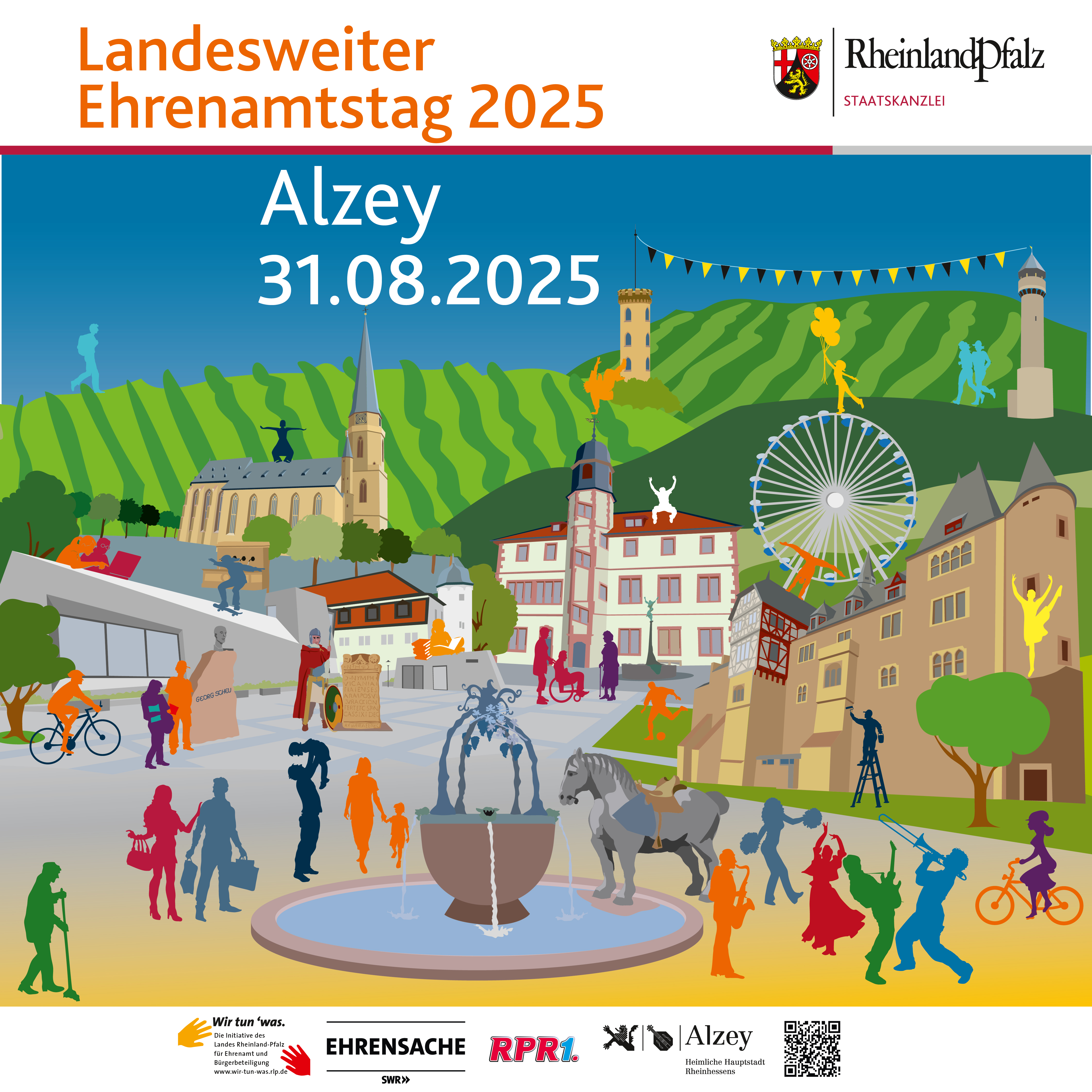Ehrenamtstag_2025_verschiedene Größen Landesweiter Ehrenamtstag 31.08.2025 mit verschiedenen Orten in Alzey