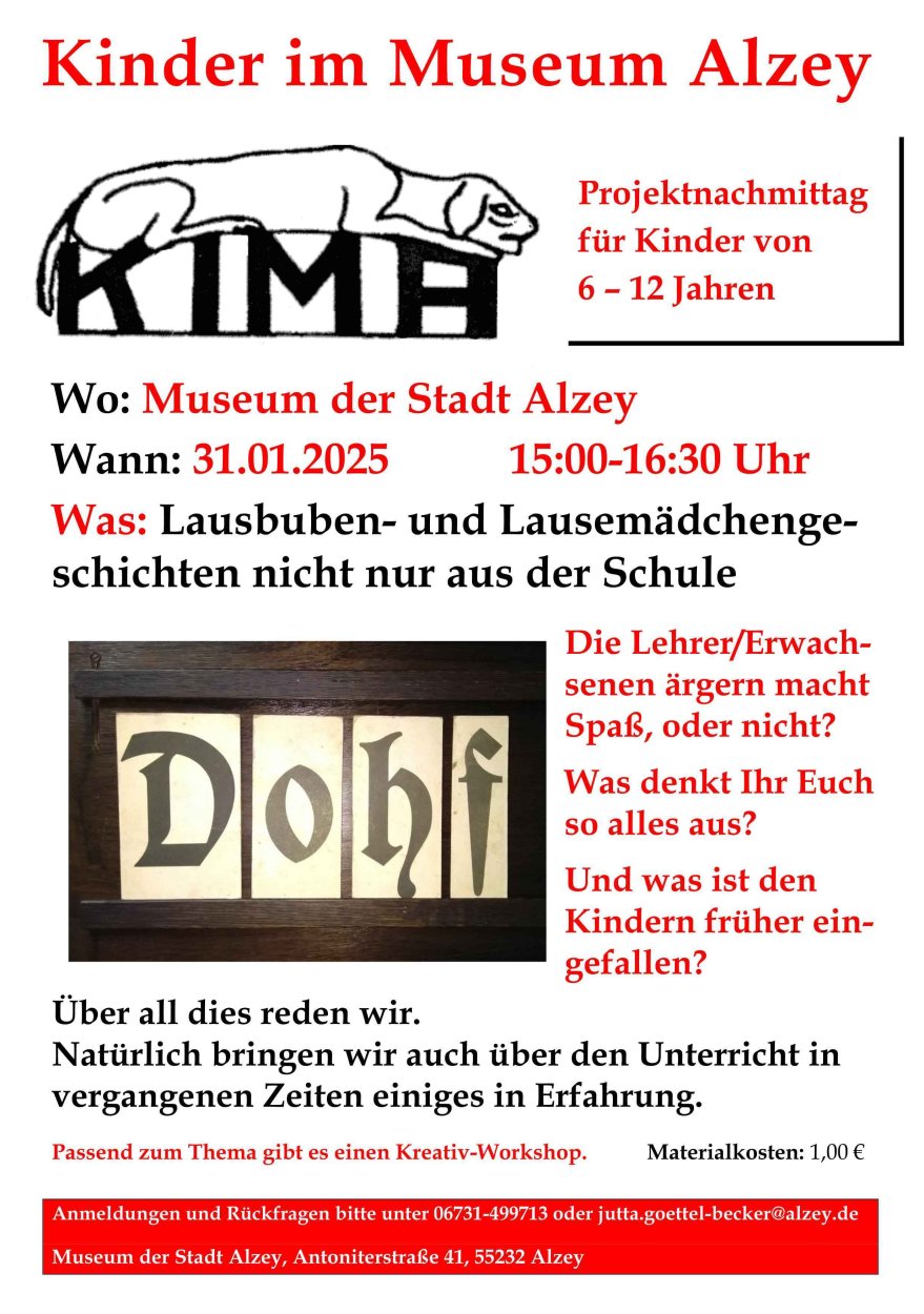 Plakat Kinder im Museum