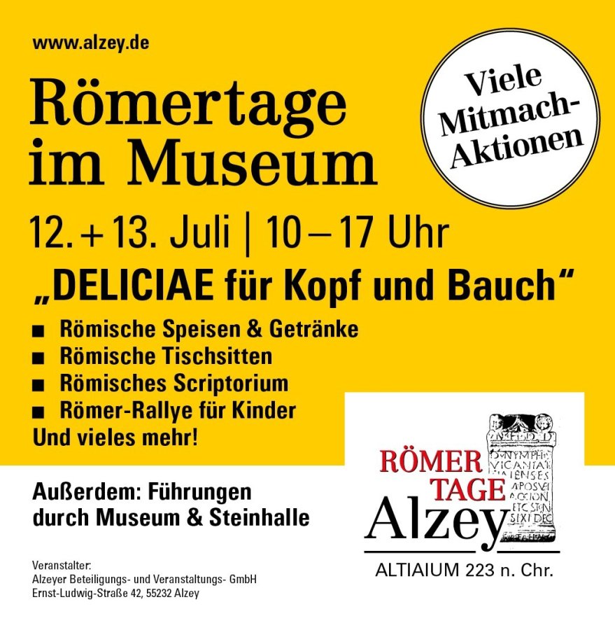 Römertage im Museum Plakat