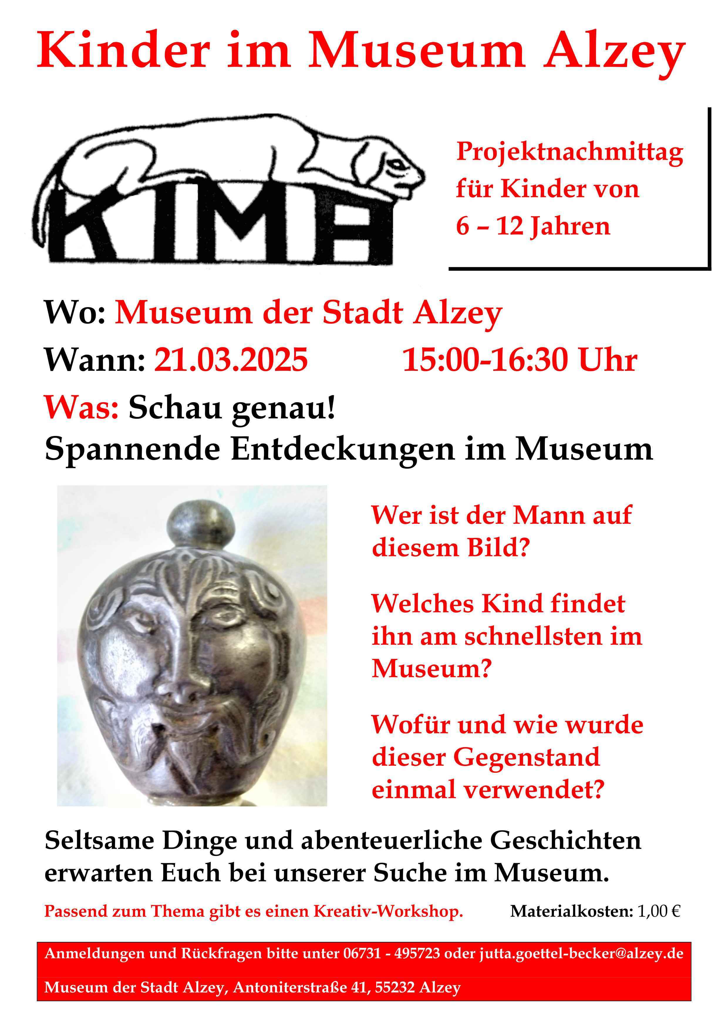 Plakat Kinder im Museum