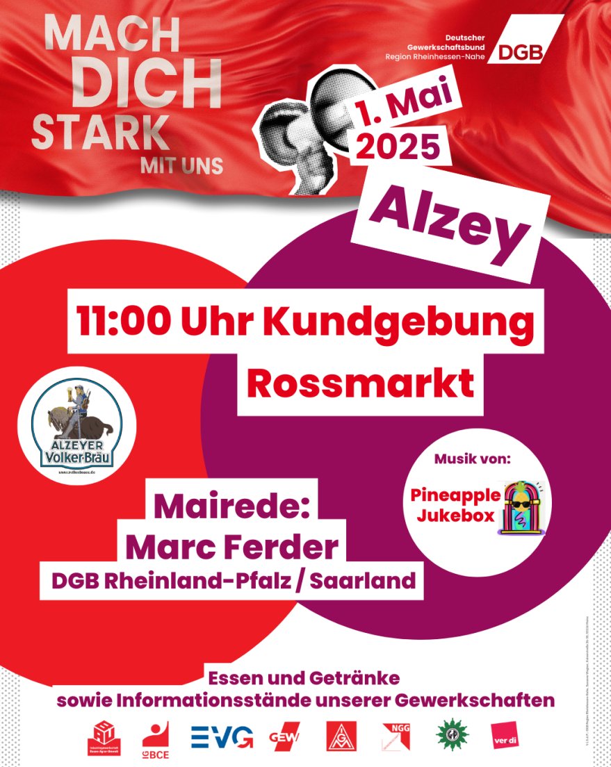 Maikundgebung am 01.05.2025 auf dem Rossmarkt