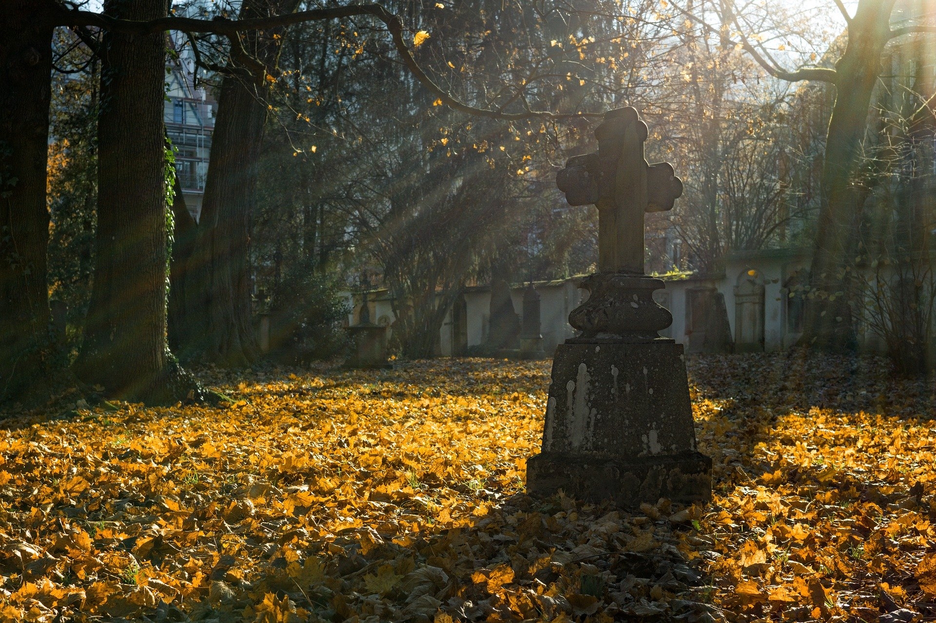 Friedhof mit Grabmälern