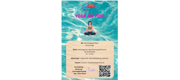 Flyer Yoga am Pool im Wartbergbad & Schwimmhalle Alzey