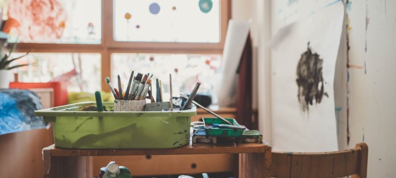 Kita am Sonnenberg Kunstecke mit etwas Chaos