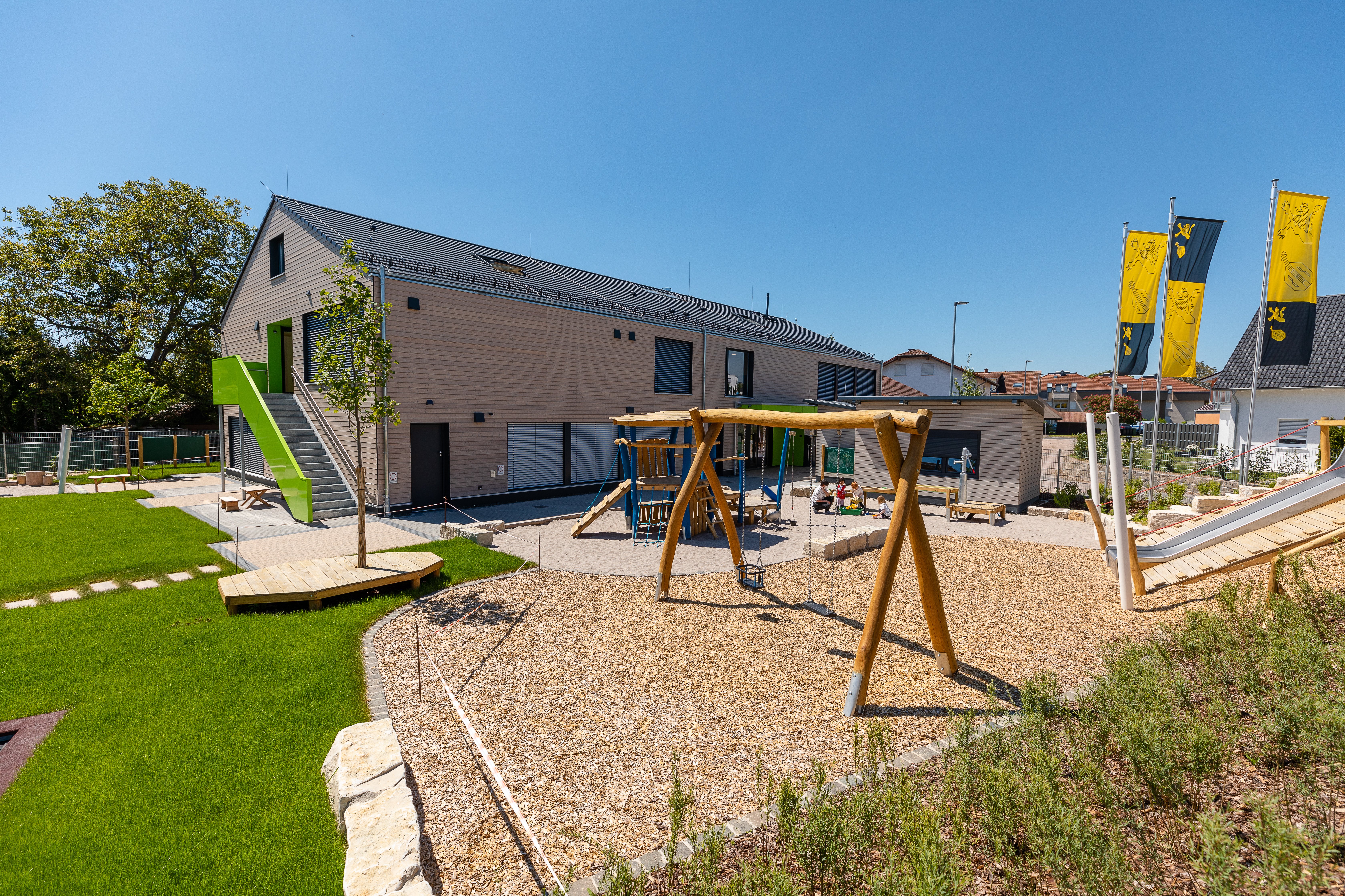 der Außenbereich der Kita am Rennweg