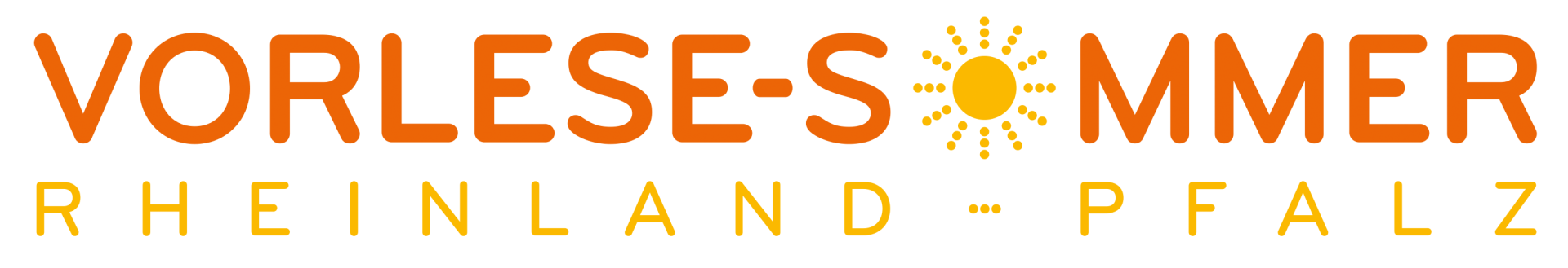 Flyer für den Vorlesesommer in den Farben orange und gelb