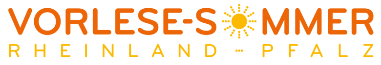 NEUMANN DESIGN LBZ VLS 26+ Logo Original – nur auf dunkle Flächen setzen CMYK Flyer für den Vorlesesommer in den Farben orange und gelb