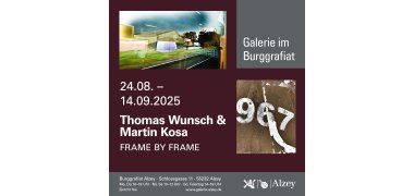 Plakat Ausstellung im Burggrafiat von Wunsch und Kosa