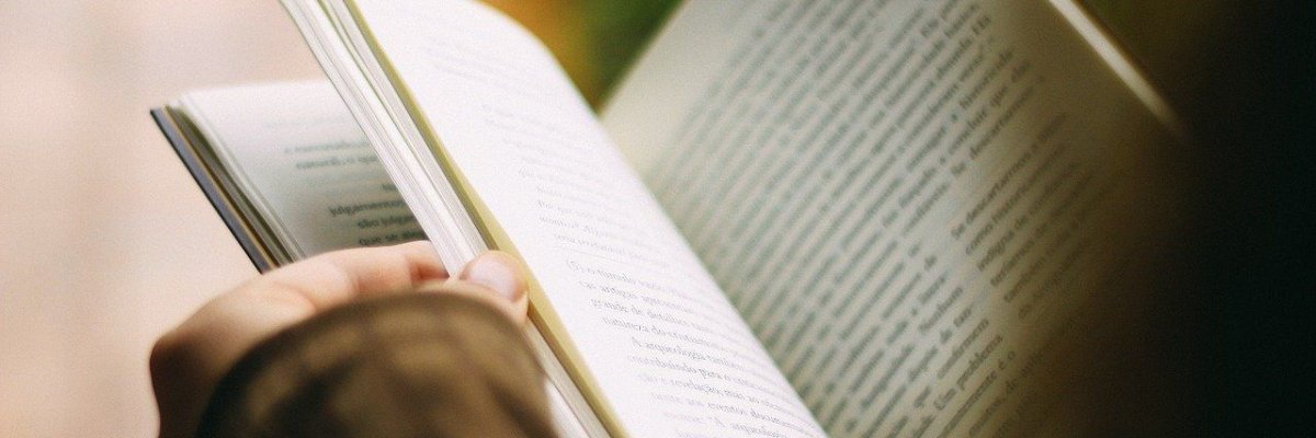 Person liest ein Buch