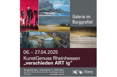Kunstausstellung von KunstGenuss Rheinhessen im Burggrafiat in Alzey