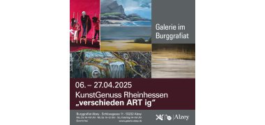 Kunstausstellung von KunstGenuss Rheinhessen im Burggrafiat in Alzey