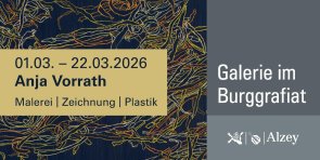 Flyer von der Ausstellung von Anja Vorrath in Galerie im Burggrafiat