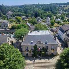 Josselin Frankreich, von oben.