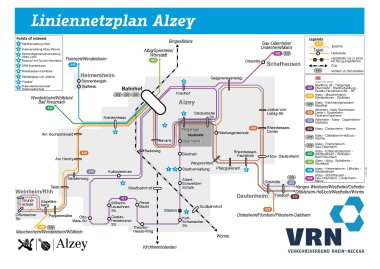 Liniennetzplan Stadt Alzey
