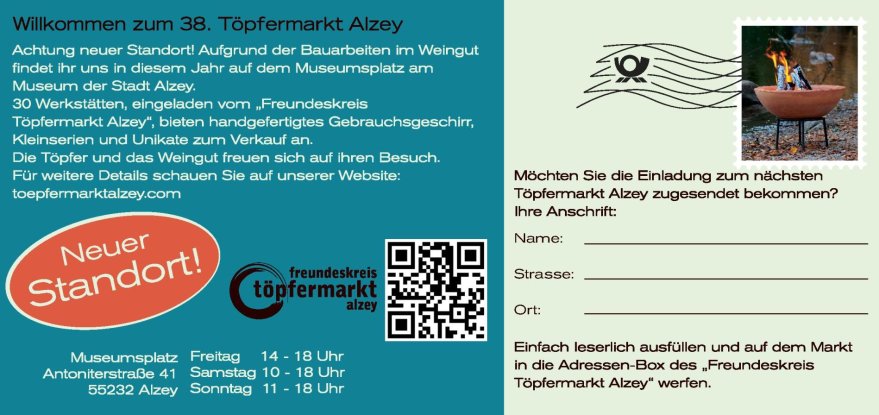 Töpfermarkt Einladungskarte
