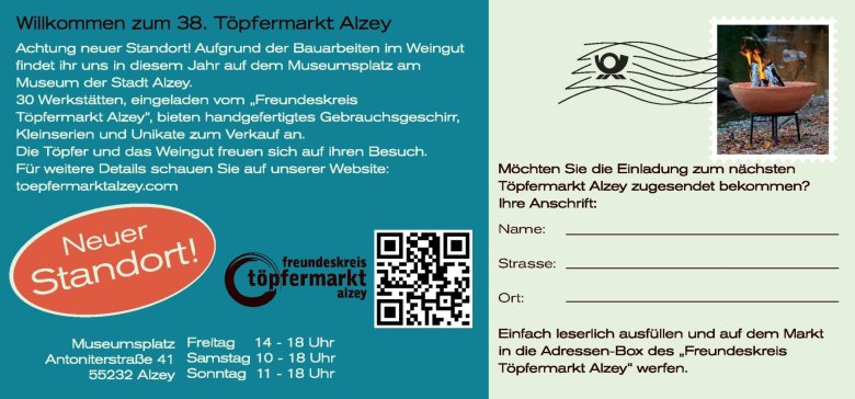 Töpfermarkt Einladungskarte