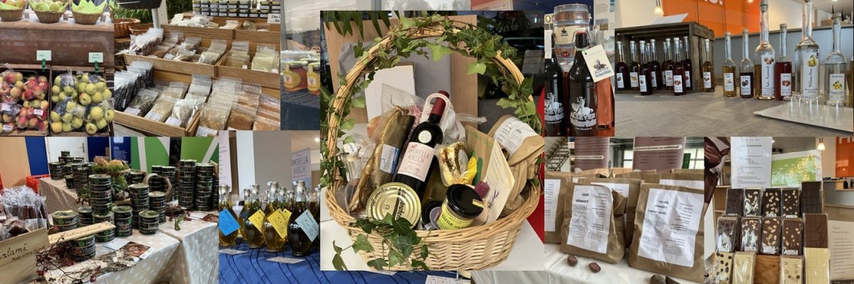 Alzeyer Verbrauchertage Eine Fotosammlung der Lebensmittel, die auf den Verbrauchertagen angeboten wurden. Dabei ist Wein, Obst, Wursrt und einiges mehr.