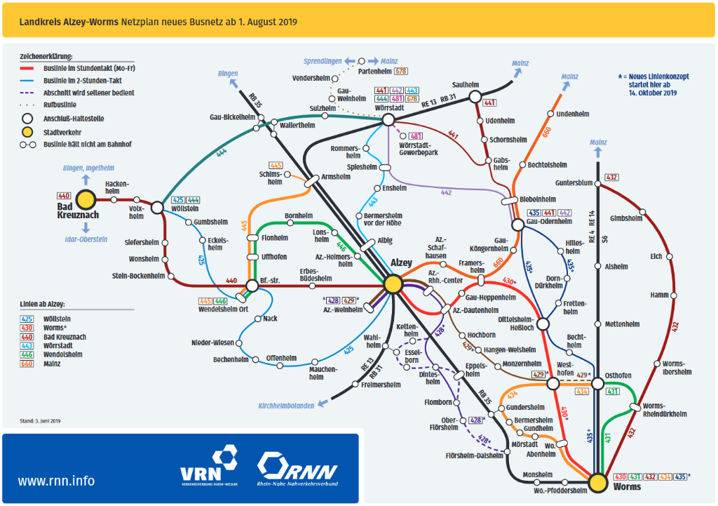 Busnetzplan Landkreis Alzey-Worms