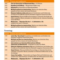 Flyer zum Bühnenprogramm am Museum