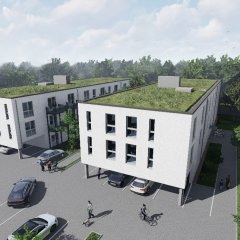 Ein Konzeptbild für Wohnungen mit Begrüntem Dach
