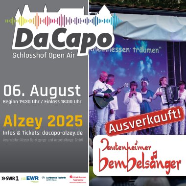 DaCapo Karten Ausverkauft-Flyer