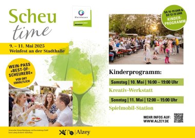 Flyer für Scheutime mit Kinderprogramm