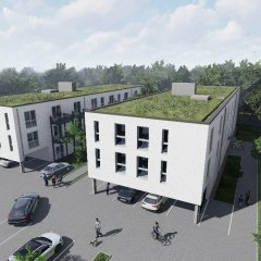zwei dreigeschossige Wohngebäude mit 28 sozial geförderten Wohnungen in Alzey.