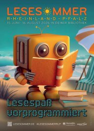ein gelber Roboter liest aus einem Buch