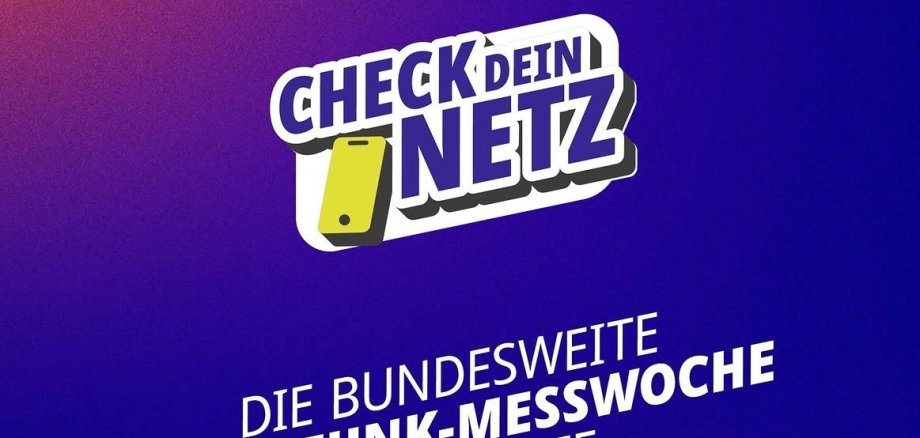 ein Flyer für "Check dein Netz", die Bundesweite Mobilfunk-Messwoche