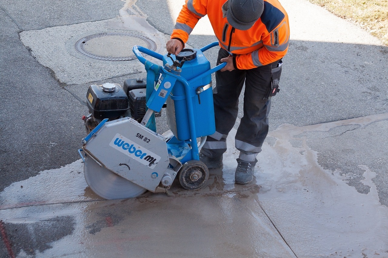 Bauarbeiten an einer Straße