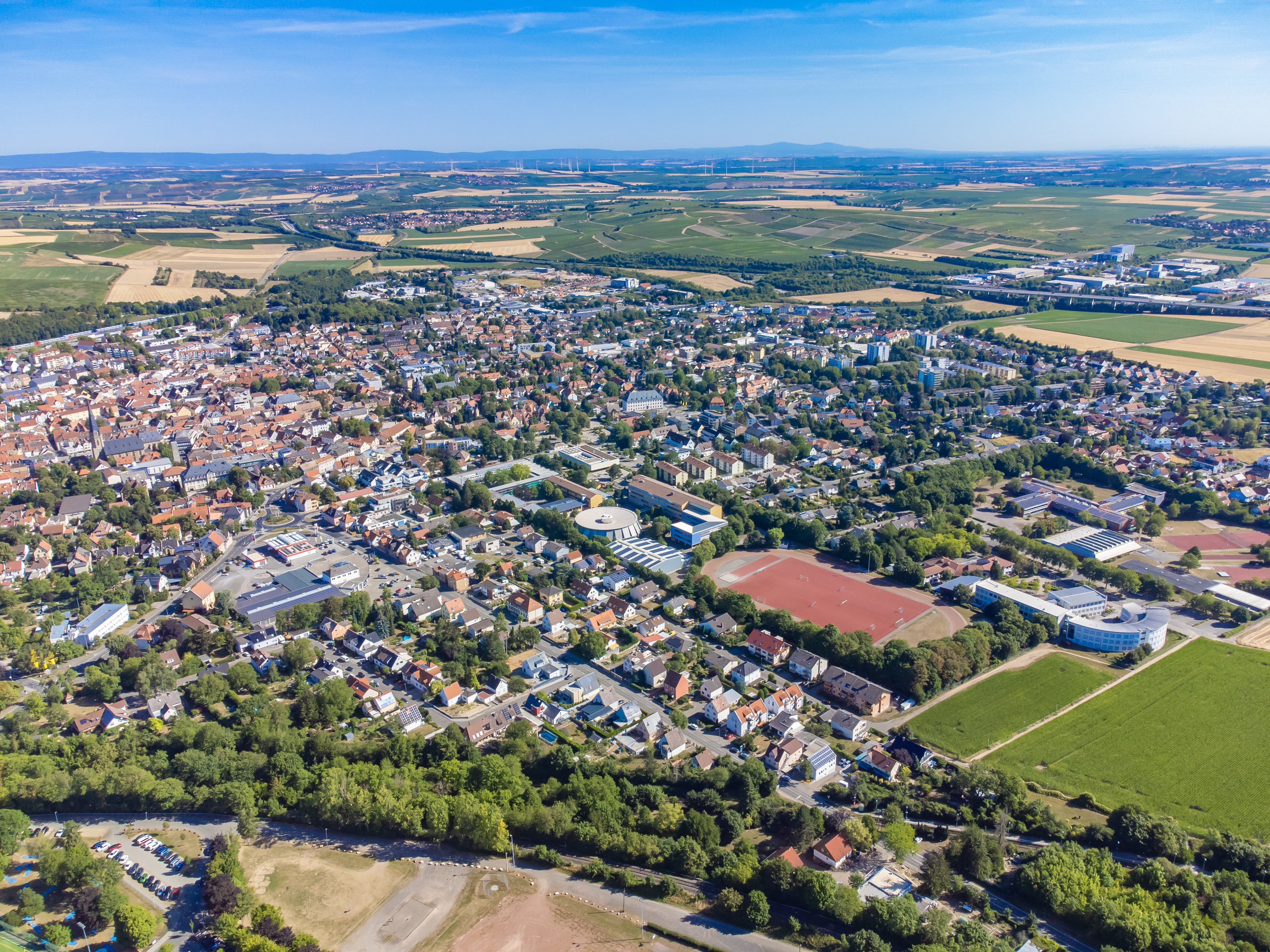 Alzey aus der Vogelperspektive
