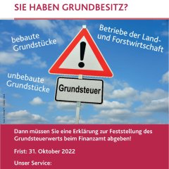 Plakat zur Grundsteuerreform