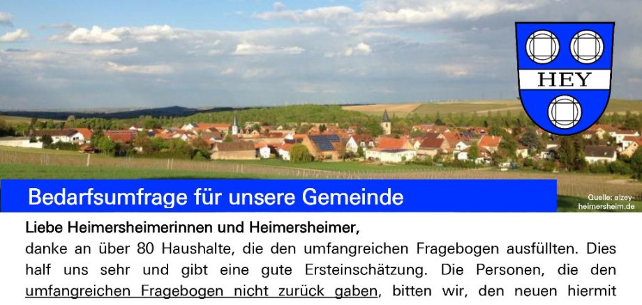 Umfrage über die Interesse eines Nahwärmernetzes in Alzey-Heimersheim
