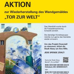 Plakat zur Spendenaktion "Tor zur Welt"