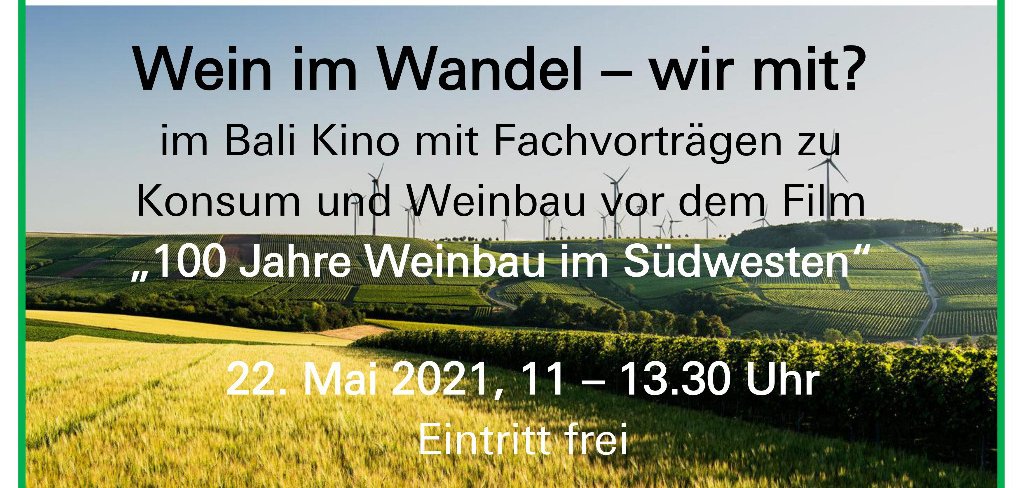 Plakat zu "Wein im Wandel - wir mit?"