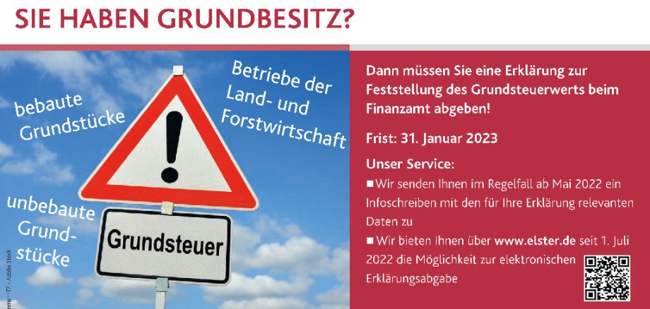 Plakat zur Grundsteuerreform