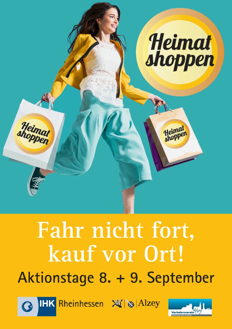 Plakat zum Heimat shoppen