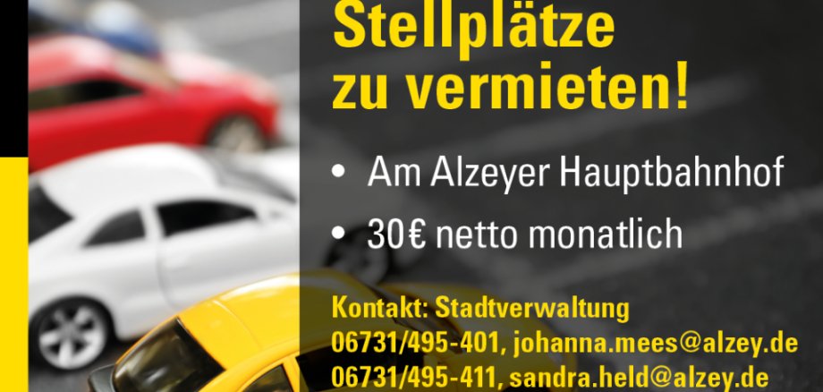 Anzeige "Stellplätze zu Vermieten!"