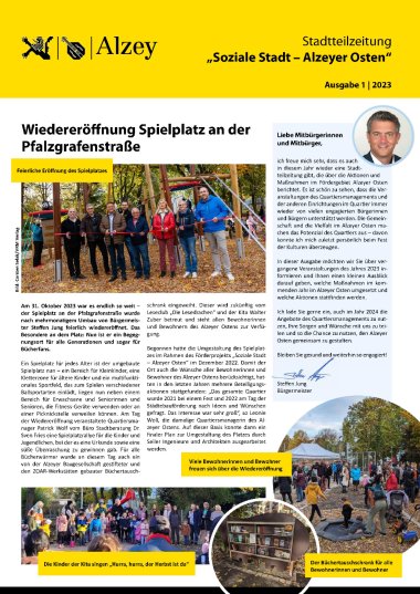 Die neue Ausgabe der Stadtteilzeitung für den Alzeyer Osten ist da. 