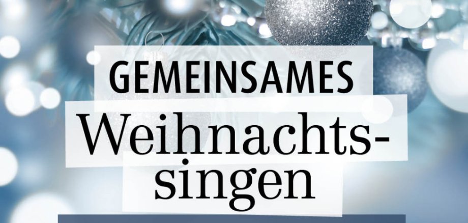 Das Plakat zum gemeinsamen Weihnachtssingen vor der Krippe auf dem Fischmarkt.