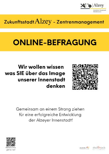 Das Plakat zur Bürgerbefragung im Zuge des Imagekonzepts. 
