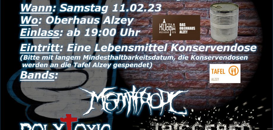 Flyer zum Metal Can Charitykonzert