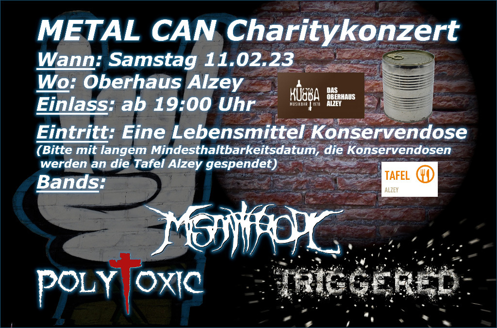 Flyer zum Metal Can Charitykonzert